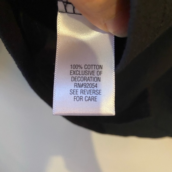 Croft & Barrow Black Knit 3/4 Sleeve White Embroidered Top Blouse Medium Cotton - Picture 8 of 8